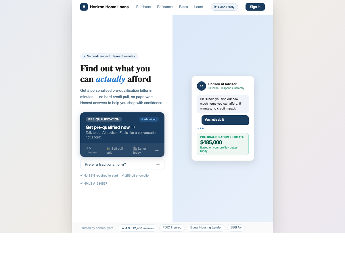 Invisible AI: Mortgage Prequalification That Feels Human